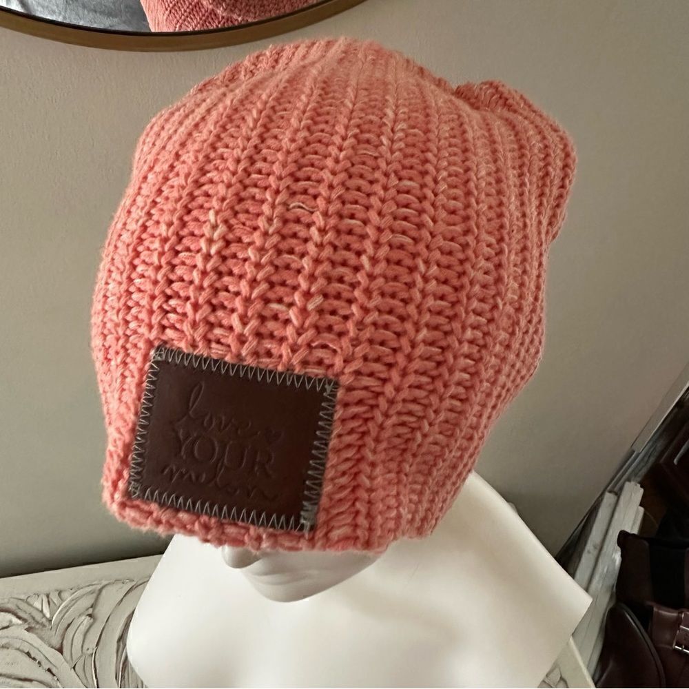 Love Your Melon peachy pink slouch hat